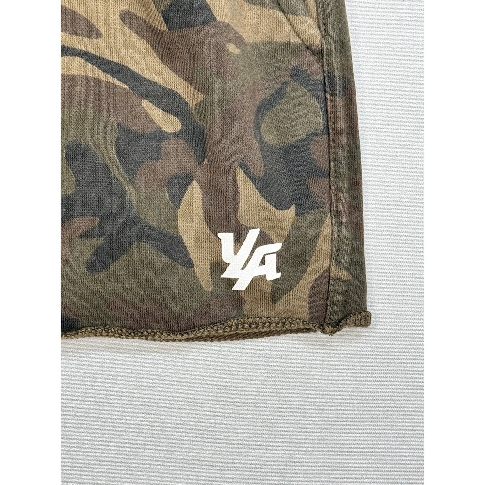 YoungLA Mens Lounge Short Sz M Green Camo Running Gym Workout 4" Ins - Picture 4 of 16